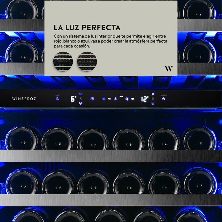 Cava Winefroz Luxuty Edition Acero Negro 46 Botellas - Vista 2