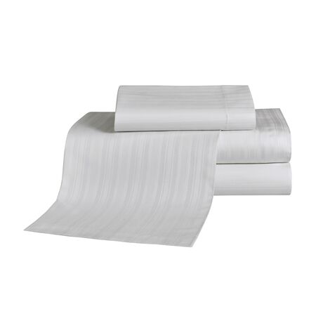 Juego De Sabanas Danubio 300 hilos - Queen - Color Blanco con rayas