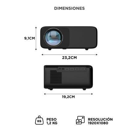 Proyector Gadnic Luminous Pro 6200 Lúmens Full HD Con Altavoz