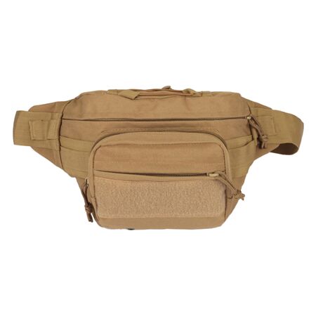 Riñonera Táctica Militar Marrón Gadnic Bolsillos con Cierre