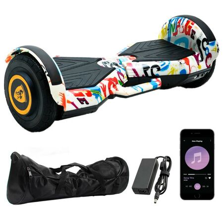Patineta Eléctrica Blanco Gadnic Hoverboard Blth 8 Pulgadas  