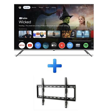 Combo Smart Tv 55 DLed Uhd 4k Sharp Google Tv 4TC55FL6L + Soporte LCD Wall Mount 26" a 63" De Regalo