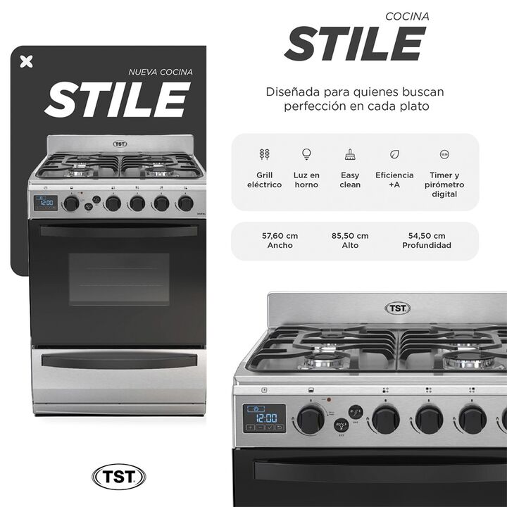 Cocina TST Stile con grill timer pirometro - Vista 3