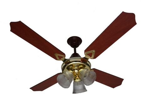 Ventilador De Techo Auvent V3041 Oro 90W Con Luz
