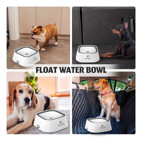 Bebedero 1L Antiderrame Antideslizante Perros Y Gatos Blanco - Vista 6