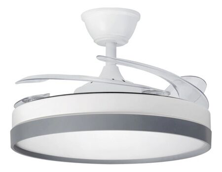 Ventilador De Techo Codini V142b Retrctil Blanco