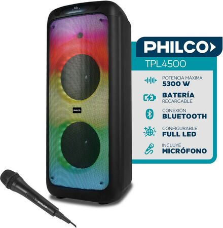 Parlante Portatil Philco TPL4500 Bluetooth Tpl4500 5300 W