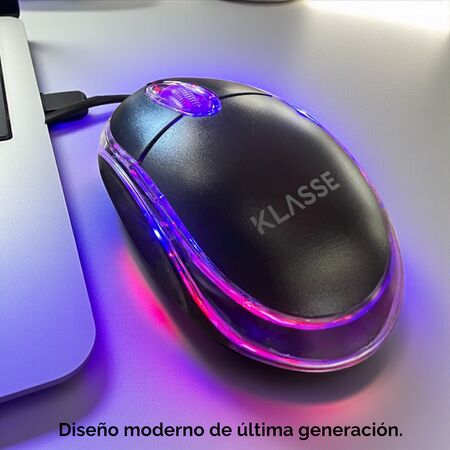Mouse Optico LED Klasse cable USB (KS1201BK)
