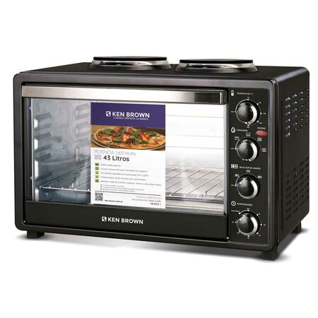 Horno Elctrico Conveccin Doble Anafe 43 L Ken Brown Kb4332 Color Negro