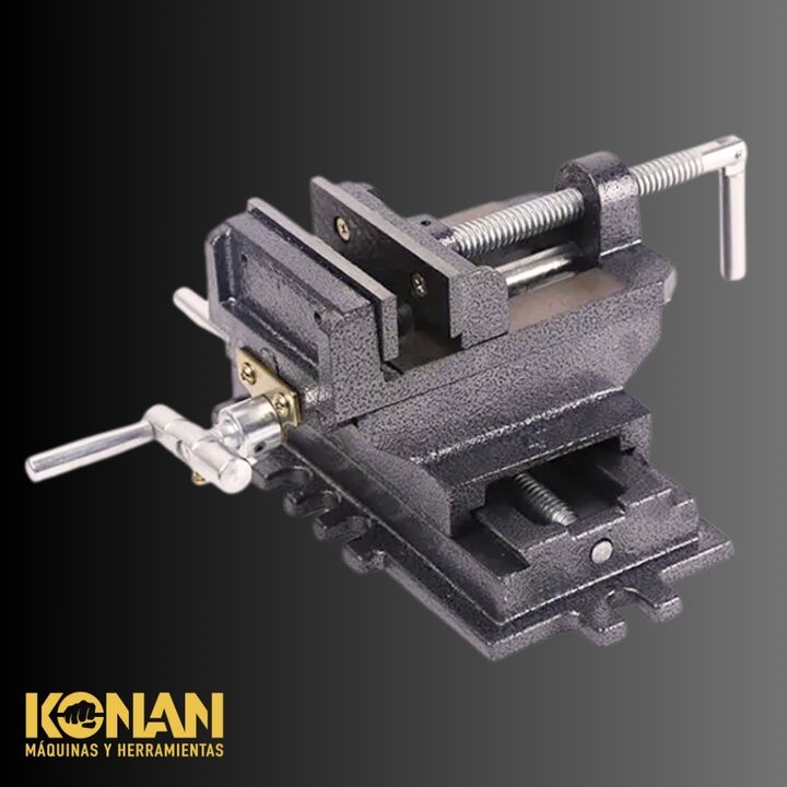 Morsa Plana En Cruz 100 Mm 4 Base Desplazable KCM/4 Konan - Vista 9