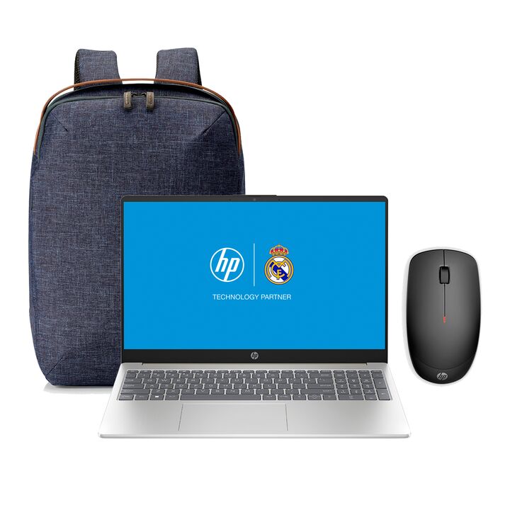 Combo Hp Notebook 15-fd0151la + Mochila Renew + Mouse 230 Plateado - Vista principal