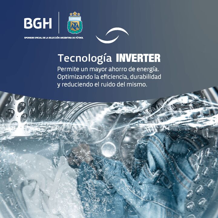 Lavarropas BGH BWFE06W24AR 6kg 1000RPM Inverter Carga Frontal A+++ - Vista 6