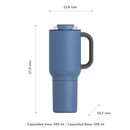 Vaso Asobu Duplex 660 ml  360 ml - Slate Grey - Miniatura 7