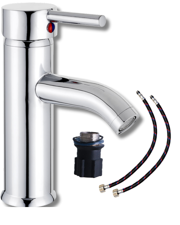 Grifería Monocomando Para Baño Vox Cocina De Acero Inox Plateado Cromado