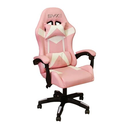 Silla Gamer Syx GCS02 Rosa con Blanco