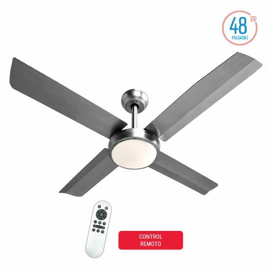 VENTILADOR DE TECHO LILIANA VTHI704R CHAPA INOX 6VEL.300RPM CTROL REMOTO  - 4609271 - Vista principal