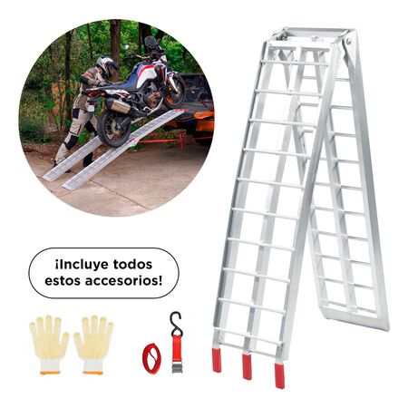 Rampa Para Moto Vetra By Gadnic Aluminio Reforzado Plegable