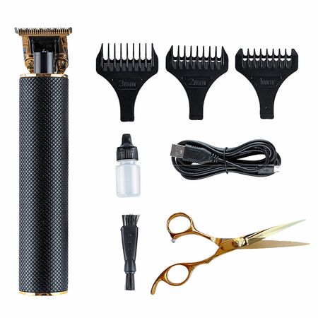 Kit de Peluquería Gadnic Tijera profesional 6,5" Gold + Cortadora de Pelo Patillera
