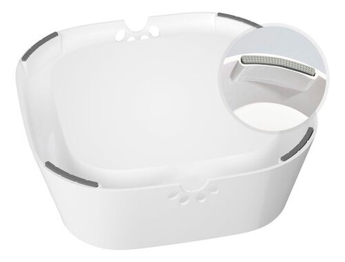 Bebedero 1L Antiderrame Antideslizante Perros Y Gatos Blanco - Vista 3