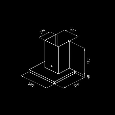 Campana De Cocina Tst Nihuil Xs 50cm Pared Acero Inoxidable