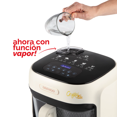 Freidora por Aire 7L Crystal XL Steam Bowl Vidrio Daewoo