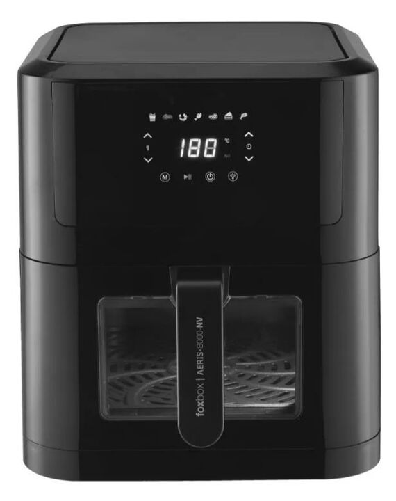 FREIDORA DE AIRE FOXBOX GENUS AERIS-8000NV EASY FRY 8LT NEGRO 1800W (8108) - Vista 1
