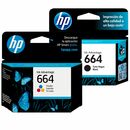 Kit De Cartuchos Hp 664 Tricolor + Negro Original - Miniatura 1