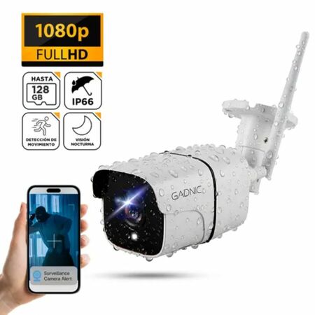 Cámara de Seguridad Gadnic SX37 Bullet Interior / Exterior IP WiFi Full HD Visión Nocturna