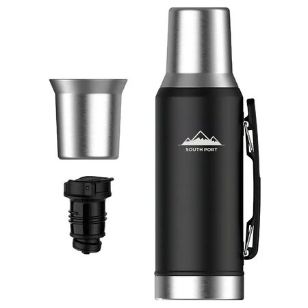 Termo Acero Inoxidable Negro South Port by Gadnic 12 Litros Manija