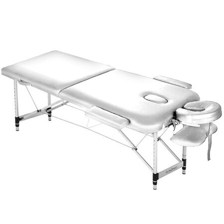Camilla Para Masajes Blanca Gadnic Profesional Hasta 240kg 185x70cm Plegable