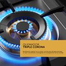 Anafe a Gas Vondom Empotrable Vidrio Templado Negro 76 cm - Miniatura 3