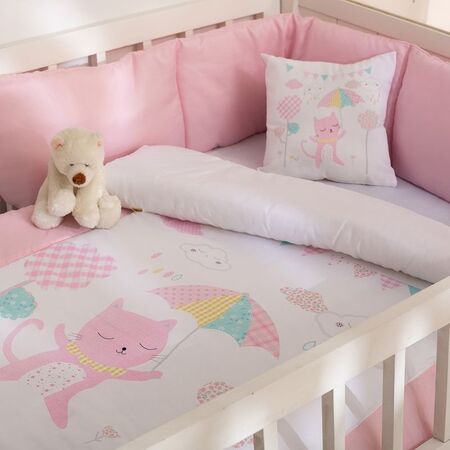 Acolchado Casablanca Cuna Estampado Rosa