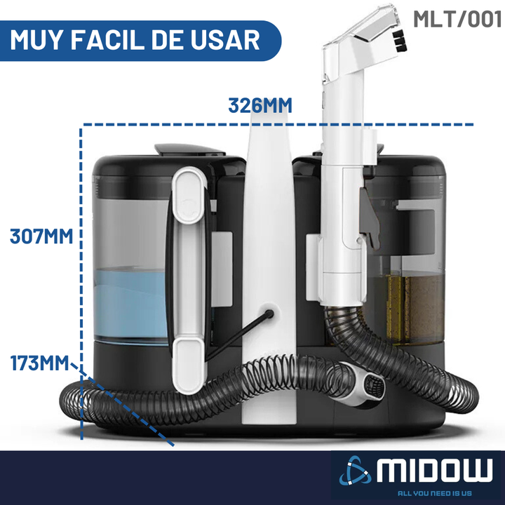 Aspiradora Lava Tapizados Midow 600w Alfombras Manchas Sofa - Vista 5