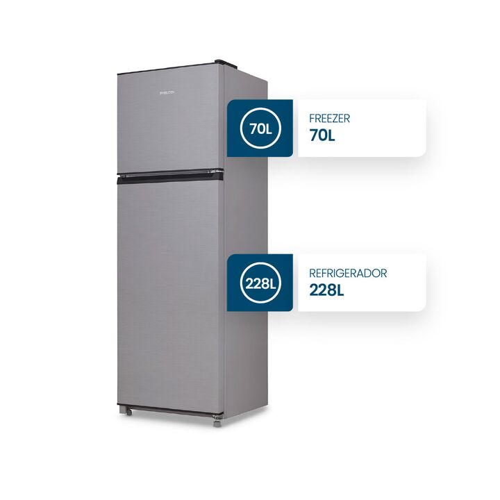 Heladera PHILCO PHCT302X 298lts ciclica color Inox - Vista 2