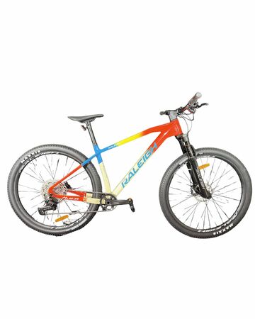 Bicicleta Raleigh Mojave 8.0 - Talle 18" - Blanco-Naranja-A-V - Cuadro de CARBONO - Frenos a discos Hidraulicos - Monoplato 1x12 - Rodado 29 MTB _ Linea 2026