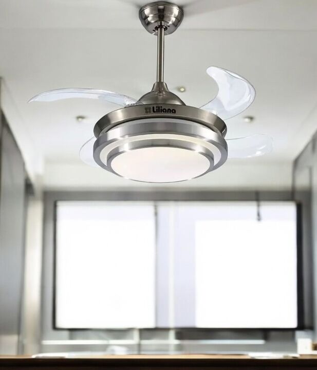 Ventilador Techo Liliana 4 Palas Retráctiles Luz Led Vtha604 - Vista 2