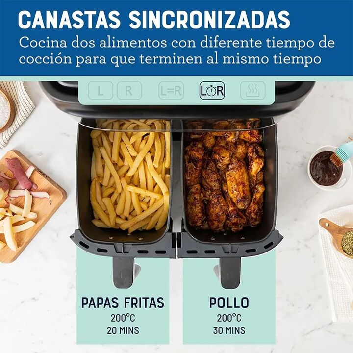 Freidora De Aire Oster Airfryer Dual 7.6l Diamondforce OCKSTAF7MCDDF - Vista 6