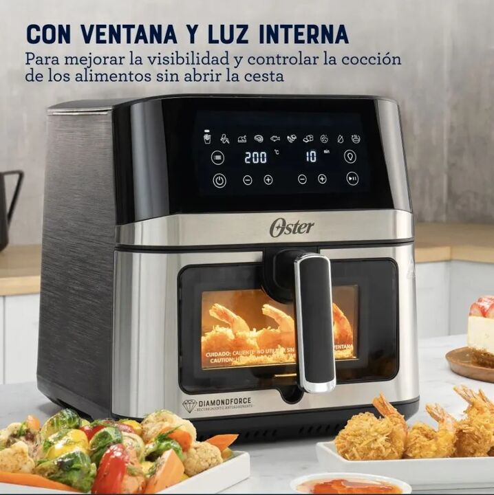 Freidora De Aire Digital Oster CKSTAF75WDSSF Con Ventana - Vista 6