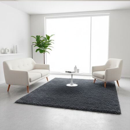 Alfombra Gris 2x3 Mts Nórdica Living Gadnic Lavable Súper Soft 