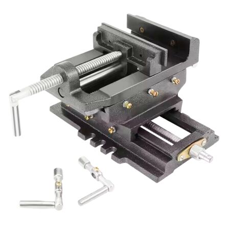 Morsa Plana En Cruz 100 Mm 4 Base Desplazable KCM/4 Konan