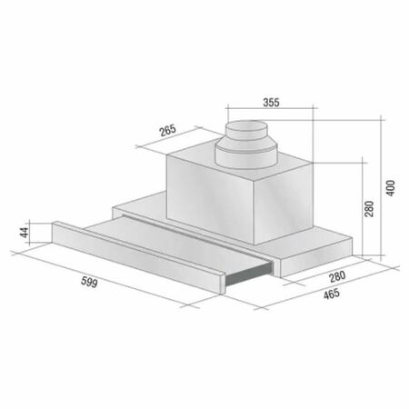 Campana Llanos Extensible - 60cm Negro