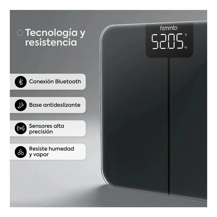 Balanza digital de baño Bluetooth Femmto - Vista 3