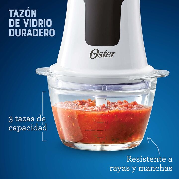 Mini picadora Oster 3 tazas con tazón de vidrio FPSTFP3340 - Vista 4