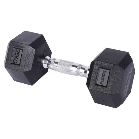 Mancuerna Hexagonal Force By Gadnic 25 Kg Agarre Seguro