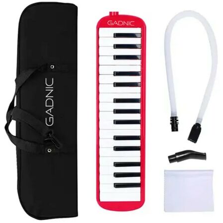 Flauta Melódica Gadnic Piano 32 Teclas Rojo