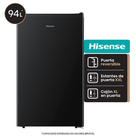Heladera HISENSE RS12DRB bajo mesada 93lts negra A+