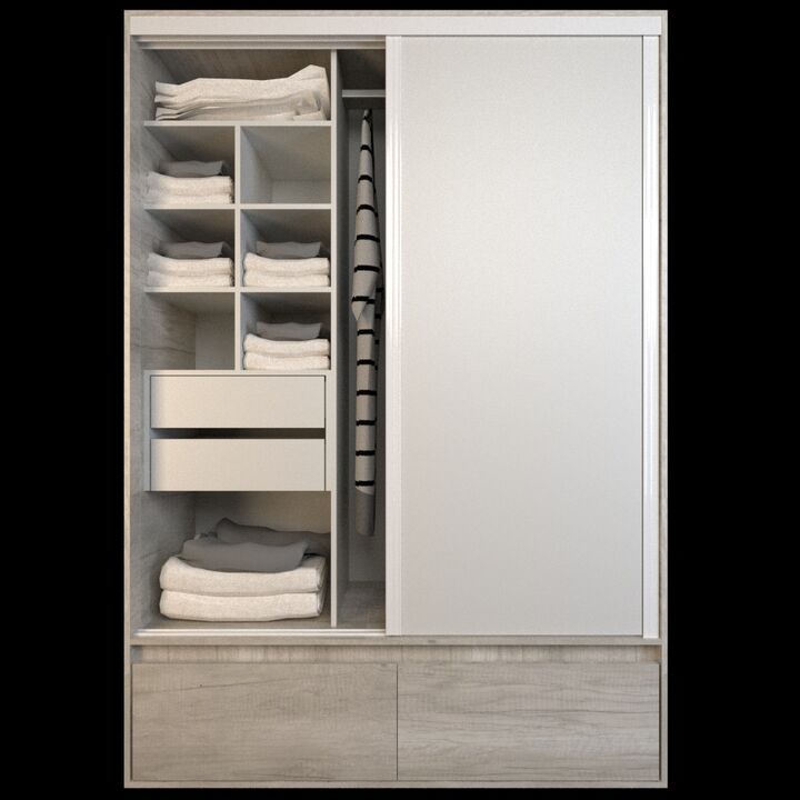 Placard Corredizo 1,50 2 Cajones 2 Zapateros Nevado Everest Tables - Vista 2