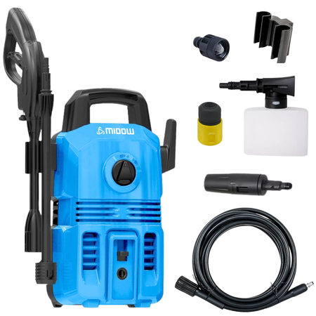 Hidrolavadora Midow 1300w 105 Bar Caudal 360 L/h Accesorios