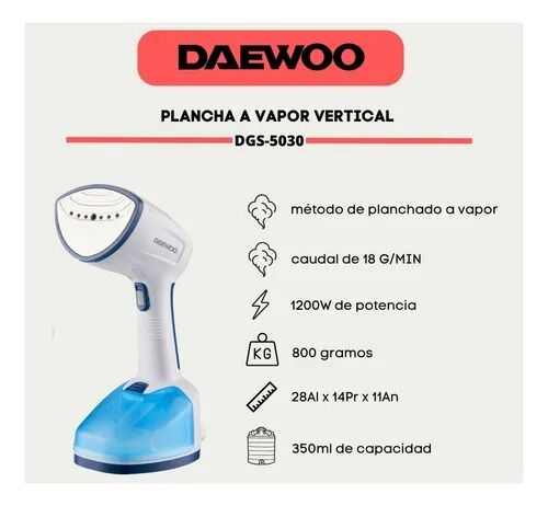 Plancha Vaporizador Vertical Daewoo Dgs5030 Portatil 1200w - Vista principal