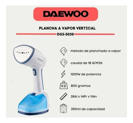 Plancha Vaporizador Vertical Daewoo Dgs5030 Portatil 1200w